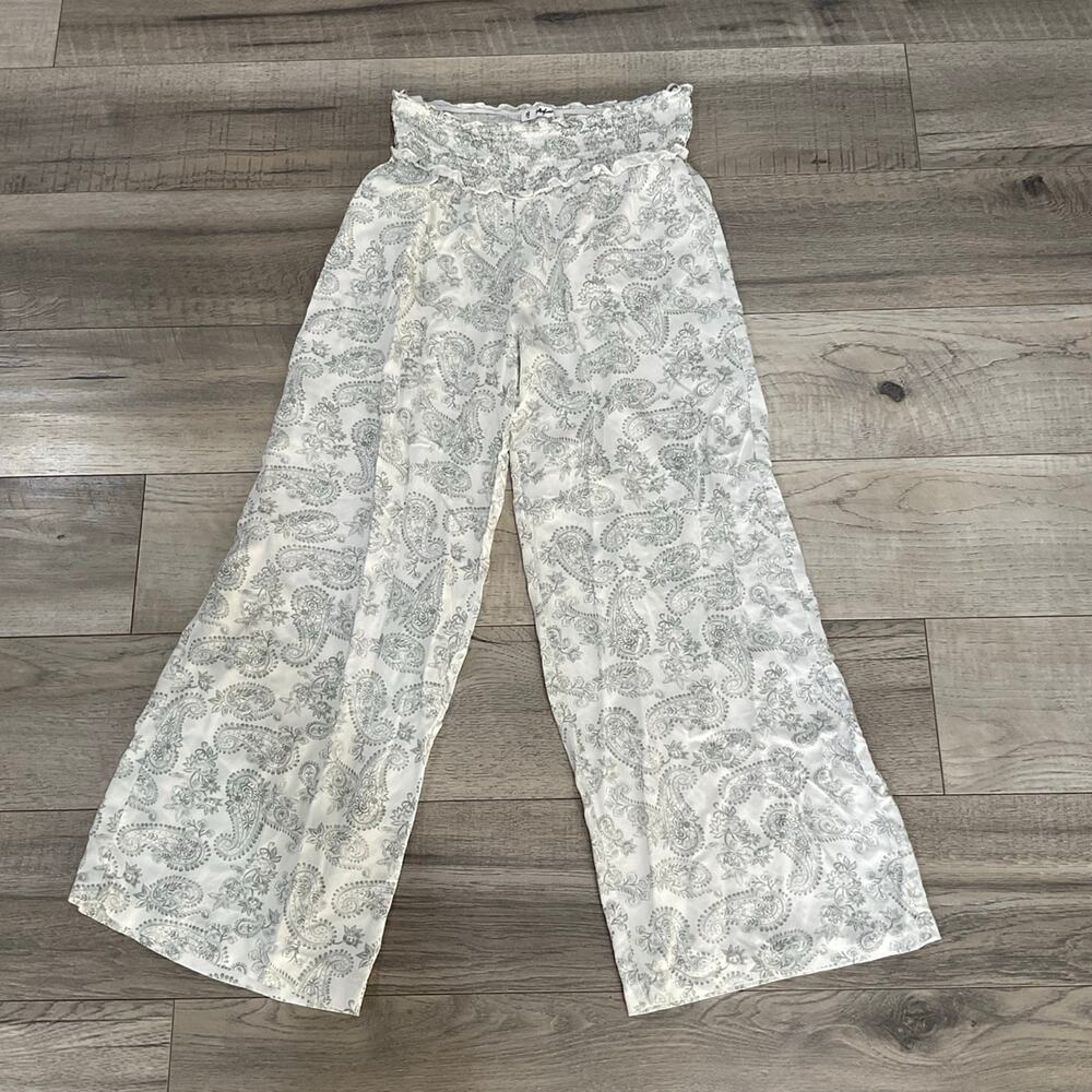 Saltylemon size small‎ paisley wide leg pants beach wear